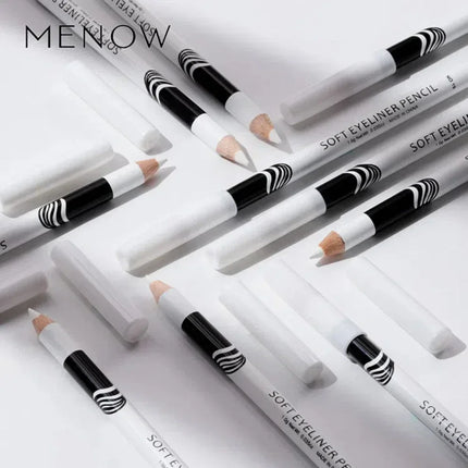 12PCS/Set White Matte Eyeliner Pencil Highlighter Silkworm Pencil 3-IN-1 Non-Smudging Longlasting Waterproof Eye Makeup