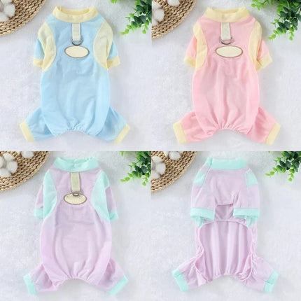Summer Pet Dog Cooling Jumpsuit Ice Silk Breathable Quick Drying Small Dog Clothes Summer Mesh Vest Puppy Chihuahua Pet Clothes