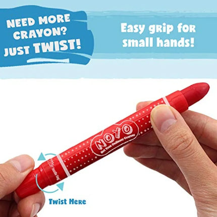 Washable Crayons 12 Colors, and Toddler Crayons, Watercolor, Non Toxic, 3 in 1, for Ages 4-8