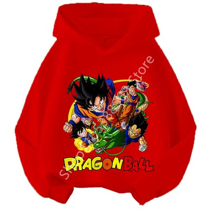 2026 Dragon Ball Chibi Characters Kids Hoodie 100-160 Size 3-12 Years Boys Casual Sporty Children's Sweatshirt
