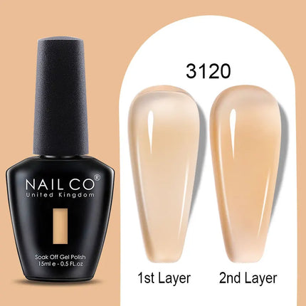 NAILCO Winter Series Color Gel Nail Polish 15ML Semi Permanent Soak Off Gel Varnishes Super Texture Gorgeous Nail Manicure Art