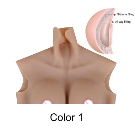 Dokier Realistic Bloodshoot Realistic Silicone Breast Forms Fake Crossdressing Transgender Sissy Drag Queen Cosplay  Breastplate