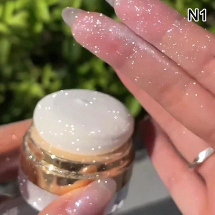 Shimmering Contour Blush Brightening Glitter Loose Powder Makeup Fairy Powder Highlighter Patting Powder Moonlight White Body