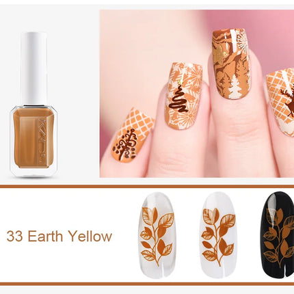 11ml 24 Colors Nail Stamping Polish Gold Silver Nail Art Varnish for Stamping Plate DIY Nail Printing Polish Nail Art Tools