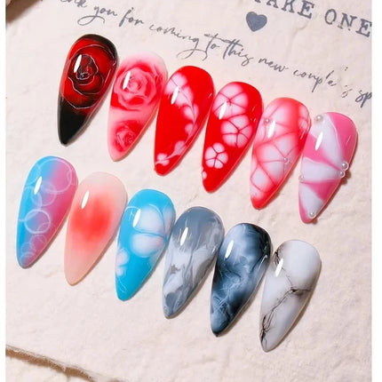 JTING 1pc Nail Polish Blooming Gel Top Coat Nails Clear Bloom Gel nail Polish Uv Semi-permanent varnish Gradient Effect Nail Gel