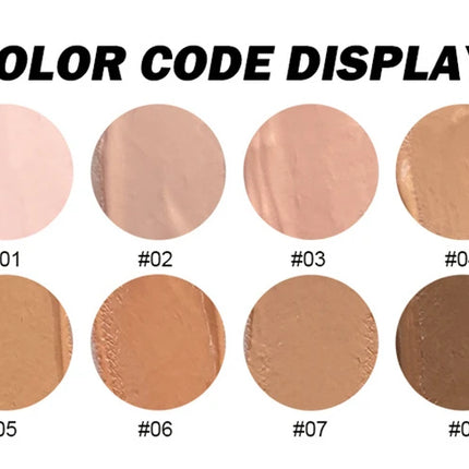 Nude Makeup Facial Foundation Waterproof Cover Blemish Base Fluid Concealer Oil Control Lasting Brighten Skin BB Cream Cosmetics
