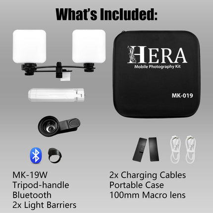 Hera MK-19 Mobile Phone Photography Light - Filling Light For Smartphone Photography