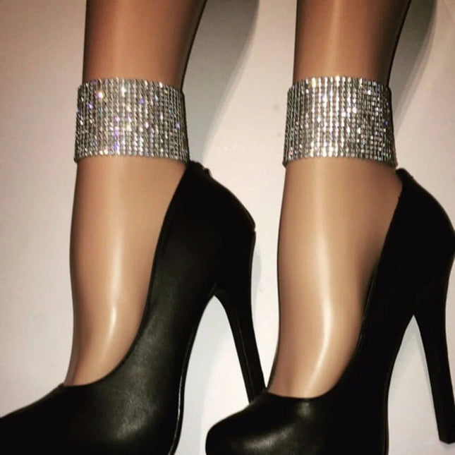 New Punk Sexy Shiny Rhinestone Anklets for Women Ethnic Ankle Chain Foot Jewelry Anklets Turkish Barefoot Party #243963