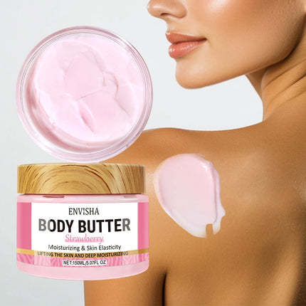 Skin Care Strawberry Face and Body Butter Lotion Cream: Whitening, Deeply Moisturizing, Brightening, Melanin Removal, Elasticity, Lifting