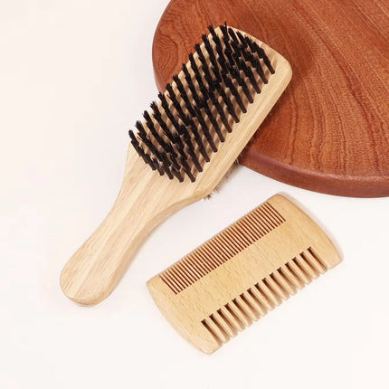 Wooden massage comb set, anti-static, suitable for home hairdressing and hair salons,special for real hair wigs