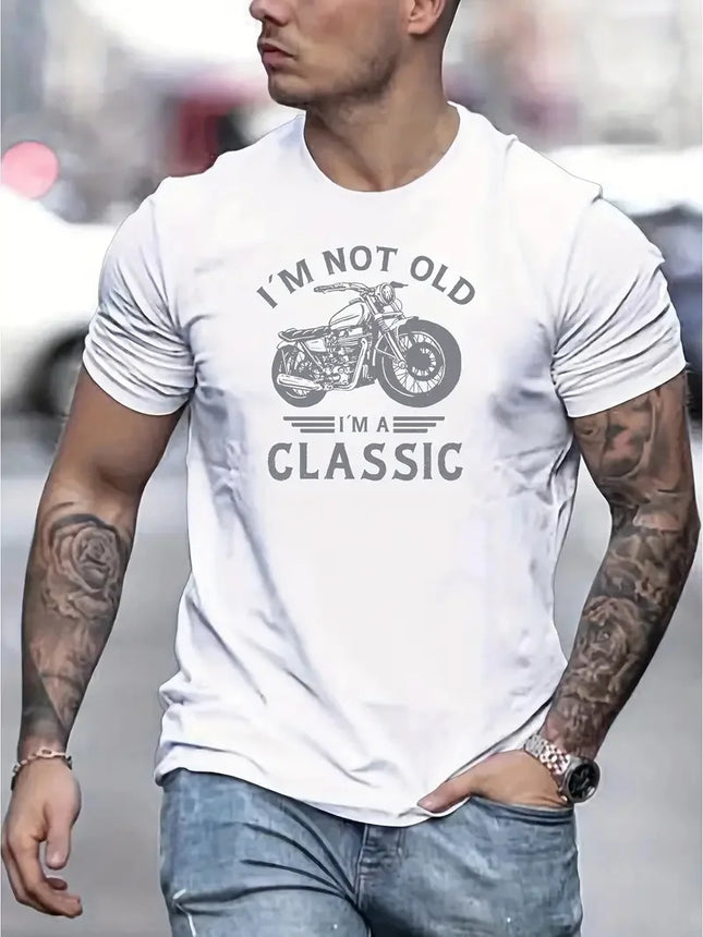 Fashionable And Personalized Men's T-shirt Motorcycle 3D Printed Harajuku Street Round Neck T-shirt Oversized T-shirt Casual Top