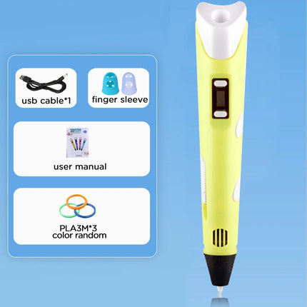 3D Pen Drawing Printing Pen With LCD Screen Compatible PLA Filament Toys Safe Paiting for Children DIY Toy Gift
