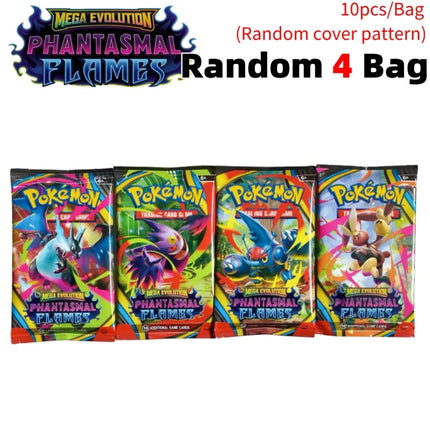 2026 New Pokemon Cards 9+1 Per Pack TCG Mega Evolution Phantasmal Flames Booster Box, English Trading Card Game Collection Set