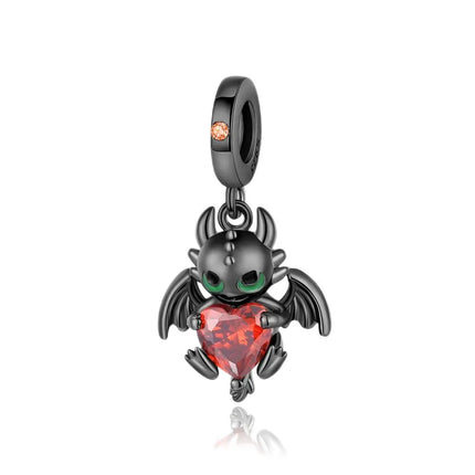 Hot Sale 925 Sterling Silver Cute Panda Beads & Penguin Dangle Charm Fit Snake Bracelet Boutique Necklace Black Pendant Gift