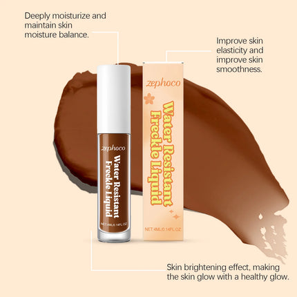 Zephoco Water Resistant Freckle Liquid Long Lasting Simulation Spot Fake Dot Quick Dry Natural Waterproof and Sweat Proof Makeup