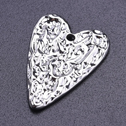 Elegant Love Breloques Stainless Steel Pendants For Jewelry Making Bulk Heart Charm Pendant 5pcs/Lot Materials To Make Bracelets