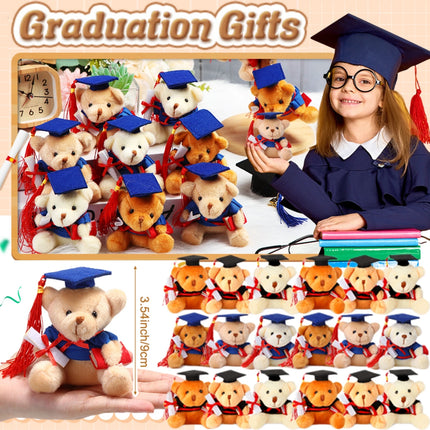 Graduation Bear Plush Gift Bulk 2026 Bear Stuffed Animal with Cards Graduation Cap Class of 2026 Presents for Kindergarten Eleme