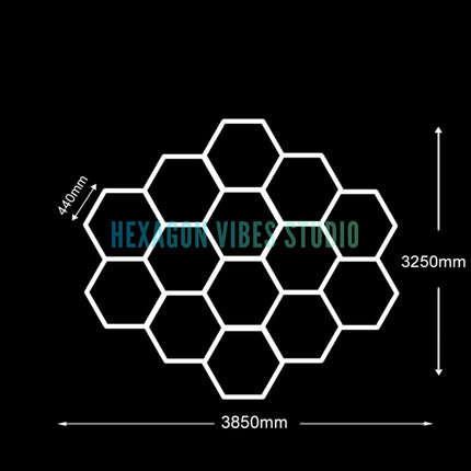 Garage Hexagon LED Light 50000H 6500K Ultra Bright for Home Gym Barbershop Car Detailing Bar Basement Workshop Ceiling Lighting