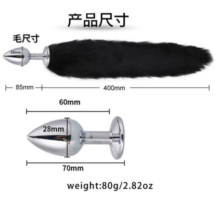 Cute Fox Tail Anal Plug Bow-Knot Soft Cat Ears Headbands Collar Erotic Cosplay Couples Accessories SM Sex Toys for Female Male