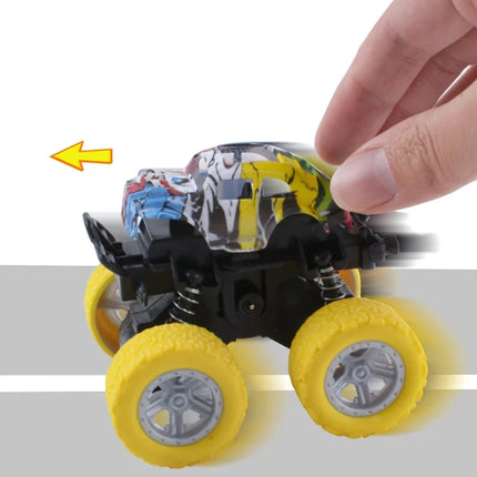 Children's Inertia-Powered Walking and Driving Car, Four-Wheel Drive Stunt Dump Truck, Gift for Boys and Girls