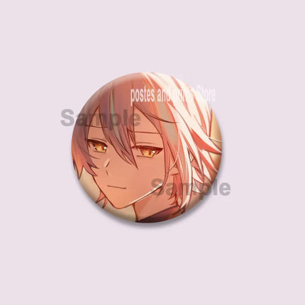 Anime Game Character Kamishiro Rui Pins PJSK Cartoon Round Brooches on Backpack Shirt Accessories Jewelry Badge Gift for Friends