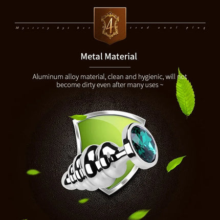 Metal Anal Plug Stainless Steel Butt Plug With Jewelry Colorful Crystal Anus Plug Adults Sex Toys for Men Women Gay Adult Game