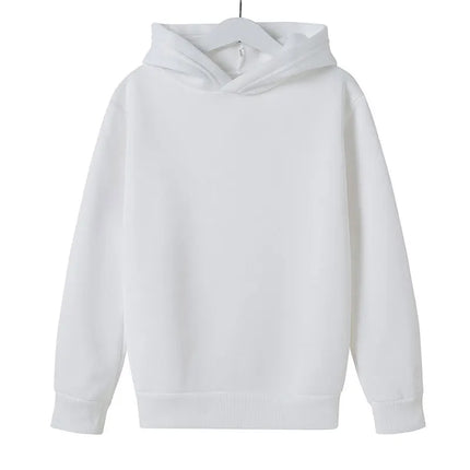 Children Clothing Solid Color Hoodie Boys Girls Tops  Toddler 3-12 Year Sweatshirr Black White Ash Red Blue Spring Autumn Coat