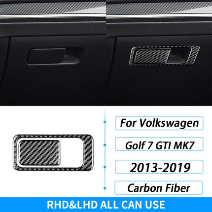 For Volkswagen Golf 7 GTI MK7 2013-2019 Carbon Fiber Gear Shift Air Outlet Window Lift Dashboard Suit Trim Car Interior Sticker