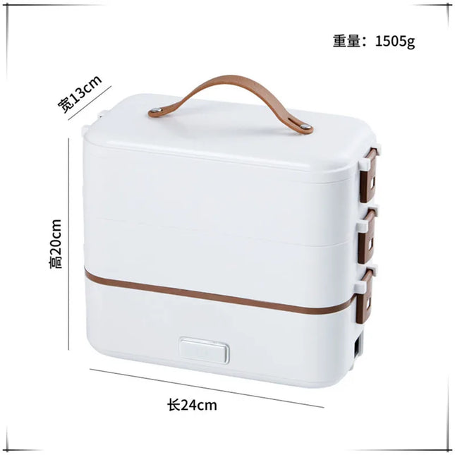 Electric lunch box, electric heating, thermal insulation, steaming hot rice device, office worker bento box, portable double boiler