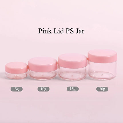 10/50/100pcs Empty Plastic Jar 5G 10G 20G Ps Jars Serum Pots Eye Cream Case Makeup Container Lip Balm Cans Cosmetic ZM003
