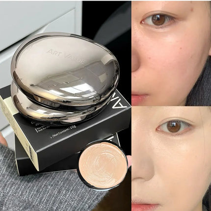ART VALUE Soft Focus Foundation Cream Silky Texture High Coverage Concealer Cover Dullness Lasting Waterproof Anti-Sweat