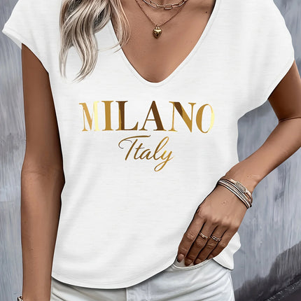 Summer women's short sleeved V-neck loose Modal T-shirt top short sleeved comfortable breathable T-shirt top
