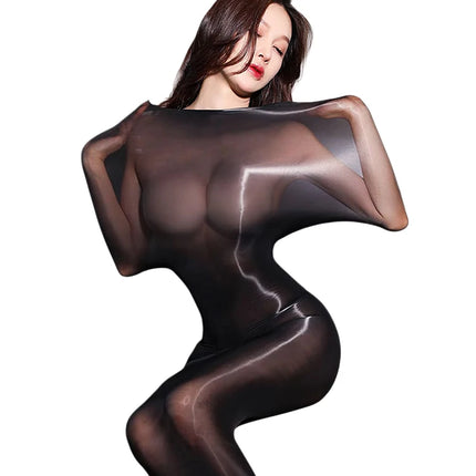 Oil Shiny Tight Full Body Stockings Sleeping Bag Mummy Bondage Pullover Oily One-piece One-piece All-inclusive Tights