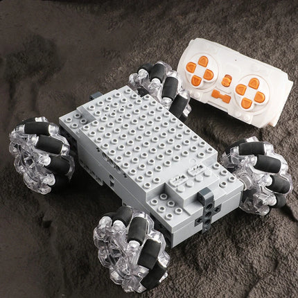 Technical MOC EV3 Mecanum Wheels 4WD electric building block RC Vehicle Universal Omnidirectional Tires Educational Toys Gifts