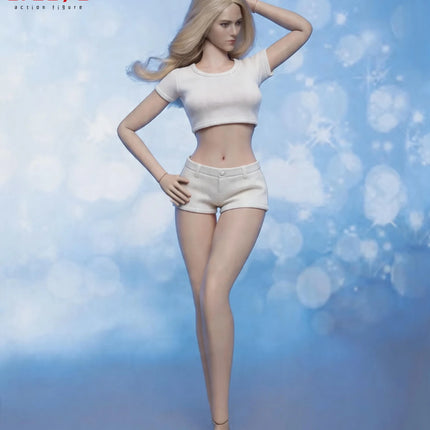 JIAOU DOLL 1/6 Female Super Flexible Seamless Body JOQ-10E JOQ-09F Metal Skeleton European Shape Large Breast Body
