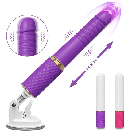 Beginner Automatic Telescopic Dildo Vibrator With Suction Cup G Spot Orgasm Massager Anal Plug Stimulator Sex Toy for Women 18+