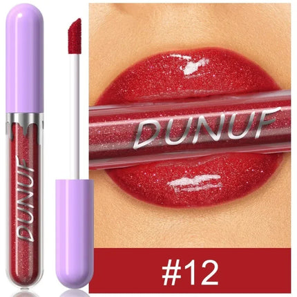 1pc Metallic Liquid Lipstick Long Lasting Glitter Lip Glaze Waterproof Moisturize Brown Lip Tint Shiny Shimmer Lipgloss Makeup