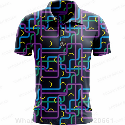 Summer Fashion Golf Polo Tee Shirts Teen Kids Polo Shirt Short Sleeve Quick Dry Team T-shirt Boys Fishing Golf T-shirt Clothing