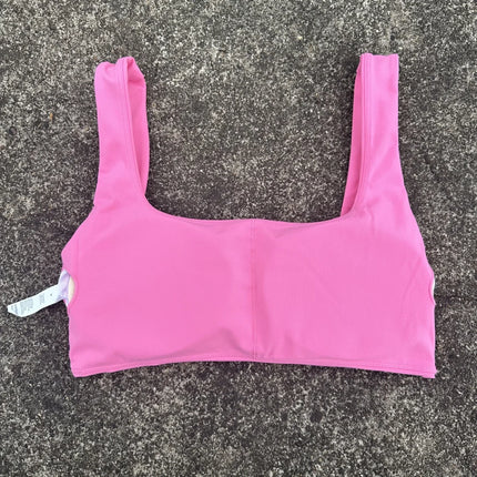 Solid Color Square collar Gym Yoga Underwear Women Hollow back shoulder straps Fitness sport Bra Top Comprehensive Training pad