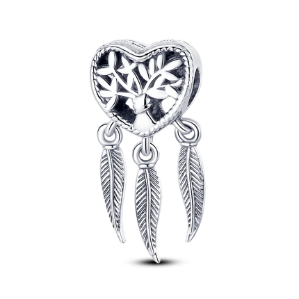 Inlaid Zircon Charm Beads 925 Sterling Silver Color Love Heart Snake Dangle Fit Original Bangle Bracelet Charms Pendant Jewelry