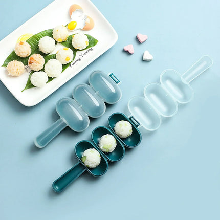 Sushi Rice Ball Mold Shaker Mould DIY Sushi Maker Transparent Cover Spherical Sushi Onigiri Mold Bento Making Mold Kitchen Tools