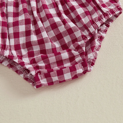 Baby Girl Plaid Shorts Frill Ruffled Elastic Waist Triangle Short Pants for Summer