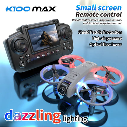 Hot K100 MAX Mini Drone Professional 4K HD Dual Camera Fpv Screen Optical Flow Drone Toys Quadcopter Brushless Dron Toy Gift New