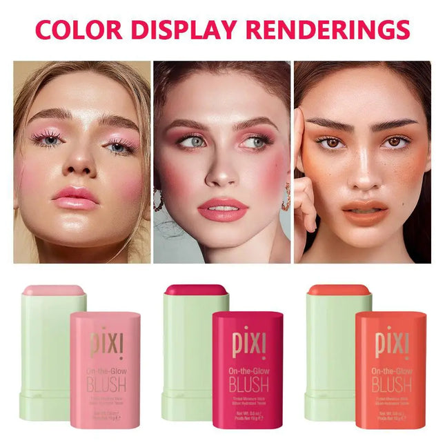 pixiBlush Cosmetic Blush Makeup Products Make Up Blusher Cosmetics Pink Blush in Bar Korean Palette Long lasting Matte Stick