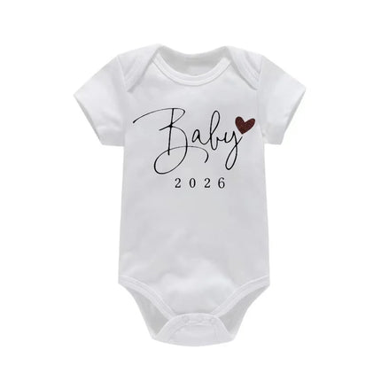 Baby Coming Soon 2026 Announcement Newborn Baby Bodysuit Romper Funny Boys Girls Outfits Body Pregnancy Reveal Clothes