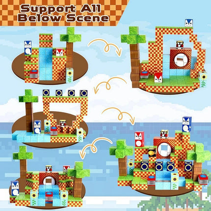100PCS Magnetic Blocks Adventure Building Set STEM Educational Toys 3D DIY Creative Decor Gift For Kids Holiday Present