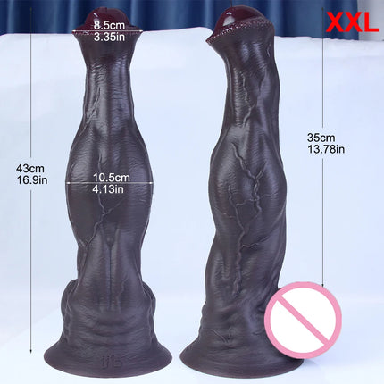 Super Huge Horse Dildo Strong Muscular Male Animal Big Penis Sex Toy Suction Cup for Female G-spot Stimulation Anal Masturbation