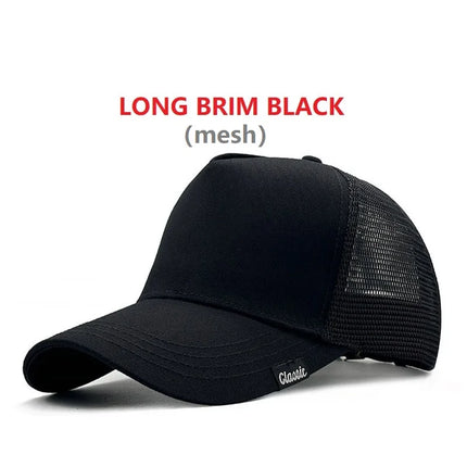 Unisex Quick Dry Big Head Mesh Baseball Cap Adjustable plus Size Summer Snapback Hat Comfortable Breathable 56-65cm