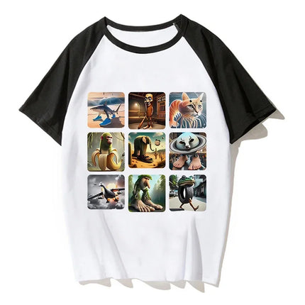 90s Youngsters Unisex Italian Brainrot T-Shirt Kids Children Print Clothes Round Neck Basic Boys Girls Tops  Casual Shirts Gift