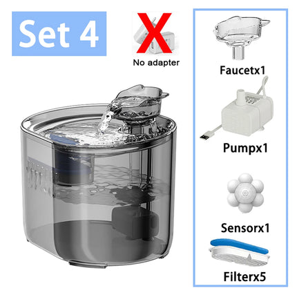 2.2L Intelligent Cat Water Fountain,Pet Water Dispenser With Filter,Dog Drinking Fountain For Cats,Ultra Quiet Water Pump